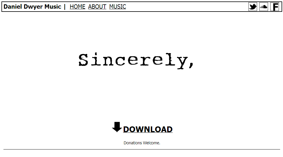 Danield Dwyer is a location St. Louis musician and I made his website for him.